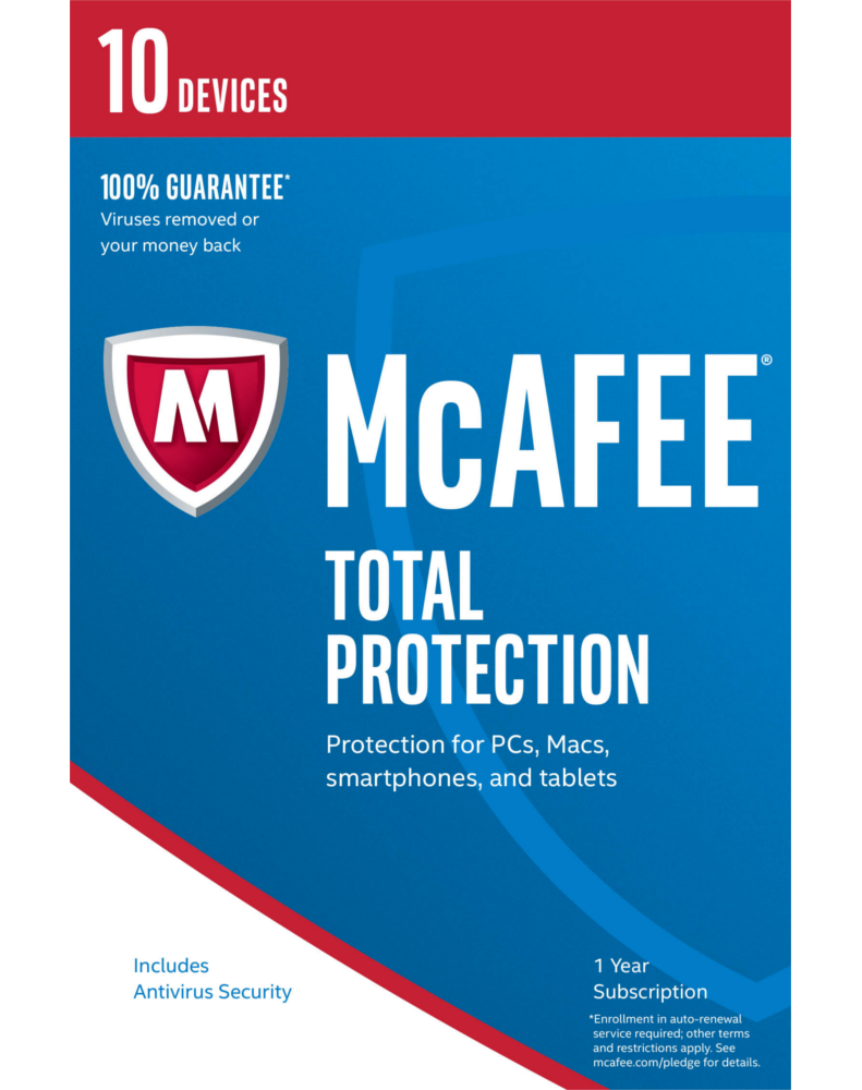 McAfee Total Protection (10 devices 1 year) £ 19.95