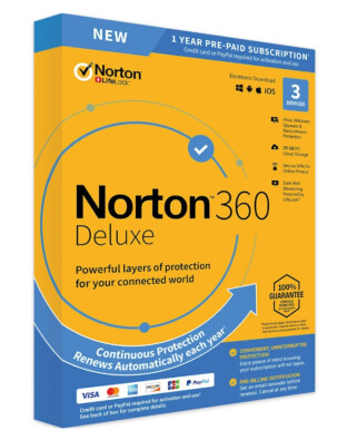 Norton 360 Deluxe (3-devices 1-year)
